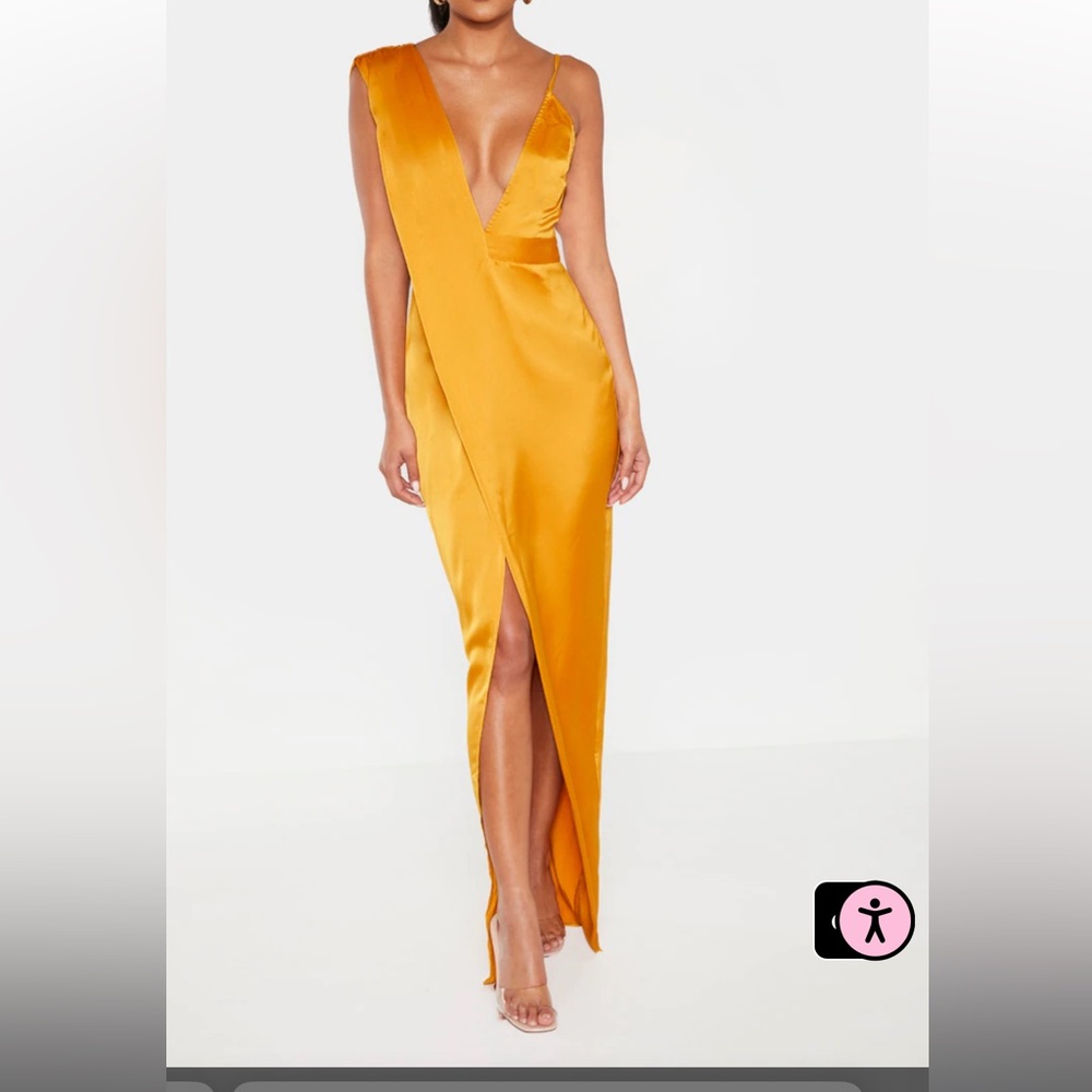 Marigold satin dress -SOLD